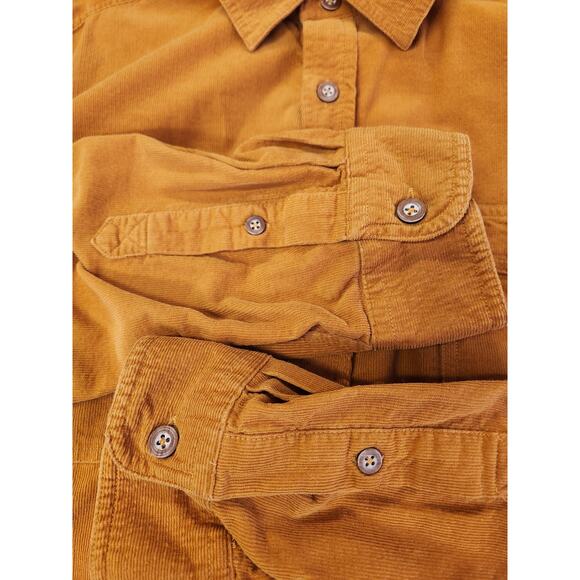 TERRITORY AHEAD Vtg Corduroy Button Up Men XXL Mustard Yellow Grandpacore Casual - Picture 9 of 12